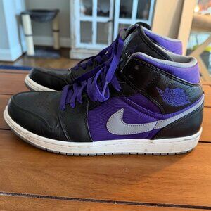 Nike Air Jordan 1 Retro Phat Men's Size 10.5 US Court Purple Black Sneakers Shoe